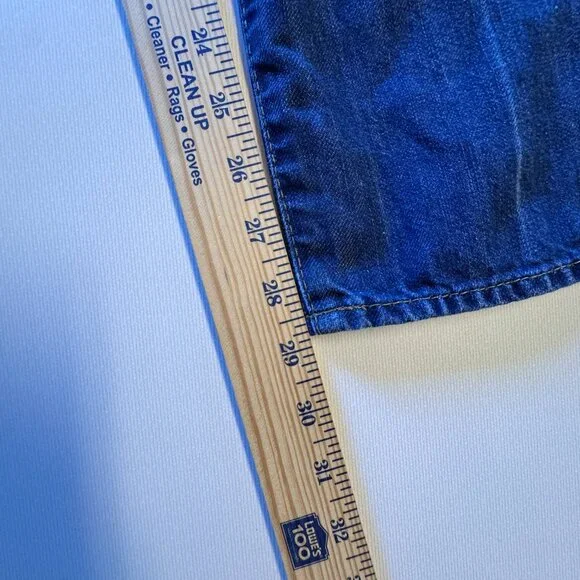 Boss Hugo Boss Jeans Mens Size 32 Button Fly Straight Leg Cotton Linen Blend - Picture 9 of 16